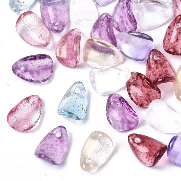 PandaHall Transparent Spray Painted Glass Charms, with Glitter Powder & Gold Foil, Petaline, Mixed Style, Mixed Color, 12x8x4.5mm, Hole: 1mm..., Multicolor
PandaHall Transparent Spray Painted Glass Charms, with Glitter Powder & Gold Foil, Petaline, Mixed Style, Mixed Color, 12x8x4.5mm, Hole: 1mm..., Multicolor