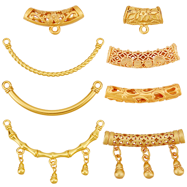 PandaHall DICOSMETIC 8Pcs 8 Style Alloy Connector Charms, Alloy Tube Bails, Loop Bails, Bail Beads, Curved Tube, Matte Gold Color...
PandaHall DICOSMETIC 8Pcs 8 Style Alloy Connector Charms, Alloy Tube Bails, Loop Bails, Bail Beads, Curved Tube, Matte Gold Color...