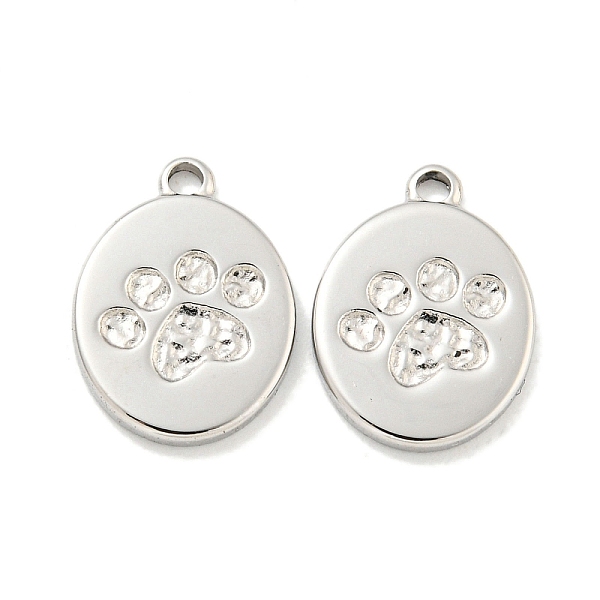 PandaHall 304 Stainless Steel Charms, Oval with Paw Print Charms, Stainless Steel Color, 14x10x1.4mm, Hole: 1.4mm 304 Stainless Steel Oval
PandaHall 304 Stainless Steel Charms, Oval with Paw Print Charms, Stainless Steel Color, 14x10x1.4mm, Hole: 1.4mm 304 Stainless Steel Oval