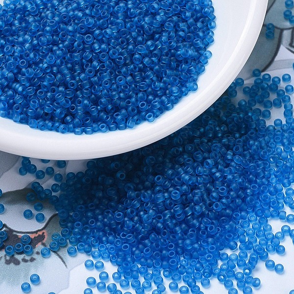 PandaHall MIYUKI Round Rocailles Beads, Japanese Seed Beads, 11/0, (RR149F) Matte Transparent Capri Blue, 2x1.3mm, Hole: 0.8mm, about..., Cyan
PandaHall MIYUKI Round Rocailles Beads, Japanese Seed Beads, 11/0, (RR149F) Matte Transparent Capri Blue, 2x1.3mm, Hole: 0.8mm, about..., Cyan