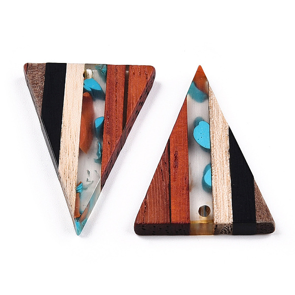 PandaHall Transparent Resin & Walnut Wood Pendants, Triangle Charm, Black, 32.5x22x3.5mm, Hole: 2mm Resin+Wood Triangle Black
PandaHall Transparent Resin & Walnut Wood Pendants, Triangle Charm, Black, 32.5x22x3.5mm, Hole: 2mm Resin+Wood Triangle Black