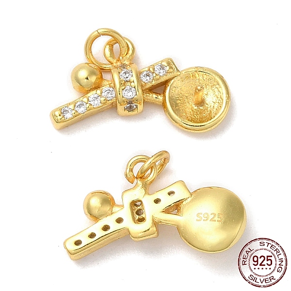 PandaHall 925 Sterling Silver Micro Pave Cubic Zirconia Peg Bails Charms, Bowknot Charm, with 925 Stamp, for Half Drilled Beads, Real 18K...
PandaHall 925 Sterling Silver Micro Pave Cubic Zirconia Peg Bails Charms, Bowknot Charm, with 925 Stamp, for Half Drilled Beads, Real 18K...