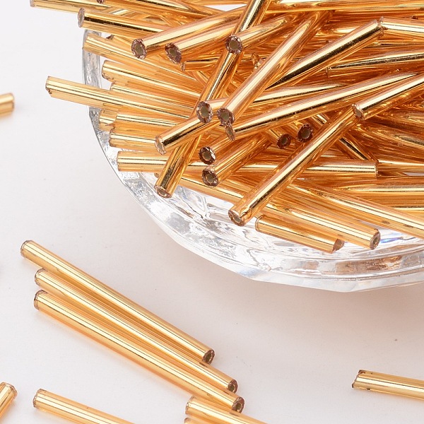 PandaHall Glass Bugle Beads, Seed Beads, Golden, about 3mm wide, 31~34mm long, hole: 0.4mm, about 155pcs/50g Glass Gold
PandaHall Glass Bugle Beads, Seed Beads, Golden, about 3mm wide, 31~34mm long, hole: 0.4mm, about 155pcs/50g Glass Gold
