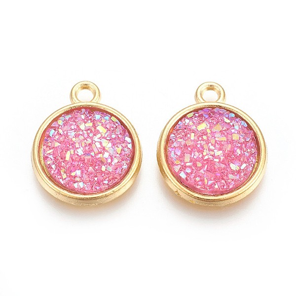 PandaHall Resin Pendants, with Golden Tone Alloy Findings, Flat Round, Hot Pink, 18x15x3.5~4mm, Hole: 1.8mm Alloy+Resin Flat Round Pink
PandaHall Resin Pendants, with Golden Tone Alloy Findings, Flat Round, Hot Pink, 18x15x3.5~4mm, Hole: 1.8mm Alloy+Resin Flat Round Pink