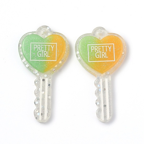 PandaHall Two Tone Resin Big Pendants, Glitter Powder, Heart Key with Word PRETTY GIRL, Green, 59x30x6mm, Hole: 2.3mm Resin Key Green
PandaHall Two Tone Resin Big Pendants, Glitter Powder, Heart Key with Word PRETTY GIRL, Green, 59x30x6mm, Hole: 2.3mm Resin Key Green
