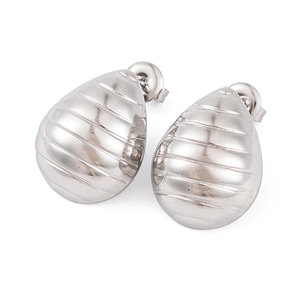 PandaHall 304 Stainless Steel Stud Earrings for Women, Stripe Teardrop, Stainless Steel Color, 20x16mm 304 Stainless Steel Teardrop
PandaHall 304 Stainless Steel Stud Earrings for Women, Stripe Teardrop, Stainless Steel Color, 20x16mm 304 Stainless Steel Teardrop