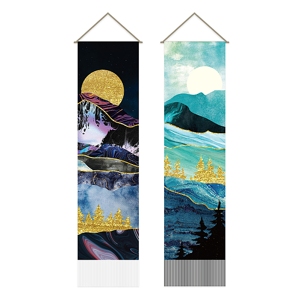 PandaHall Polyester Decorative Wall Tapestrys, for Home Decoration, with Wood Bar, Rope, Rectangle, Mountain, 1300x330mm Polyester Mountain
PandaHall Polyester Decorative Wall Tapestrys, for Home Decoration, with Wood Bar, Rope, Rectangle, Mountain, 1300x330mm Polyester Mountain