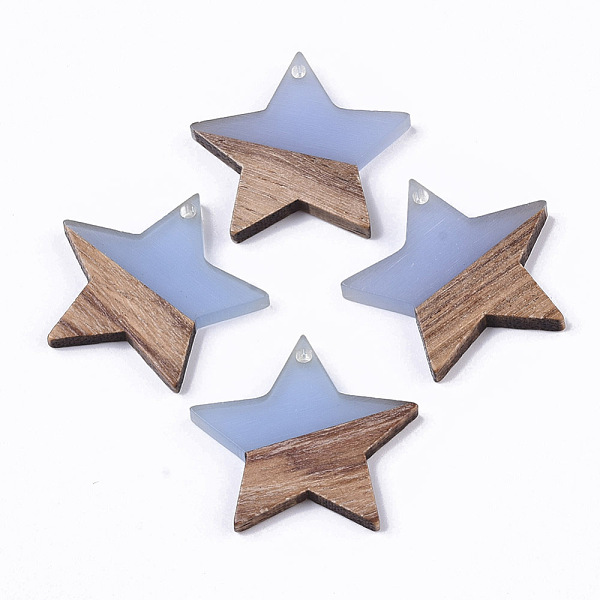 PandaHall Transparent Resin & Wood Pendants, Star, Light Steel Blue, 26x28x4mm, Hole: 1.6mm Resin+Wood Star Blue
PandaHall Transparent Resin & Wood Pendants, Star, Light Steel Blue, 26x28x4mm, Hole: 1.6mm Resin+Wood Star Blue