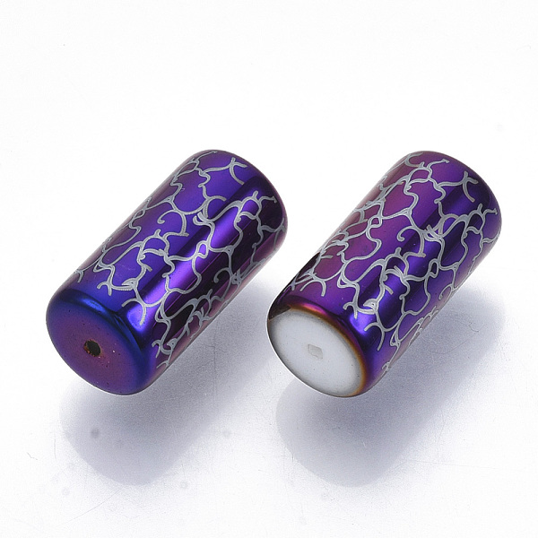 PandaHall Electroplate Glass Beads, Column with Vine Pattern, Purple, 20x10mm, Hole: 1.2mm, about 50pcs/bag Glass Flower Purple
PandaHall Electroplate Glass Beads, Column with Vine Pattern, Purple, 20x10mm, Hole: 1.2mm, about 50pcs/bag Glass Flower Purple