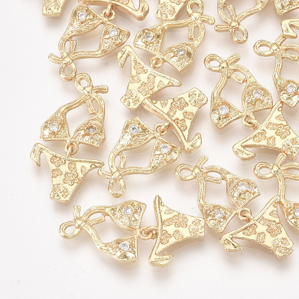 PandaHall Brass Pendants, with Cubic Zirconia, Bikini, Clear, Real 18K Gold Plated, 23x12x2mm, Hole: 1.2mm Brass+Cubic Zirconia Clothes...
PandaHall Brass Pendants, with Cubic Zirconia, Bikini, Clear, Real 18K Gold Plated, 23x12x2mm, Hole: 1.2mm Brass+Cubic Zirconia Clothes...