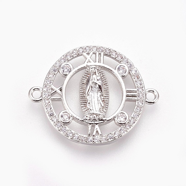 PandaHall Brass Micro Pave Cubic Zirconia Links, Lead Free & Cadmium Free & Nickel Free, Long-Lasting Plated, Flat Round with Virgin Mary..., Clear
PandaHall Brass Micro Pave Cubic Zirconia Links, Lead Free & Cadmium Free & Nickel Free, Long-Lasting Plated, Flat Round with Virgin Mary..., Clear