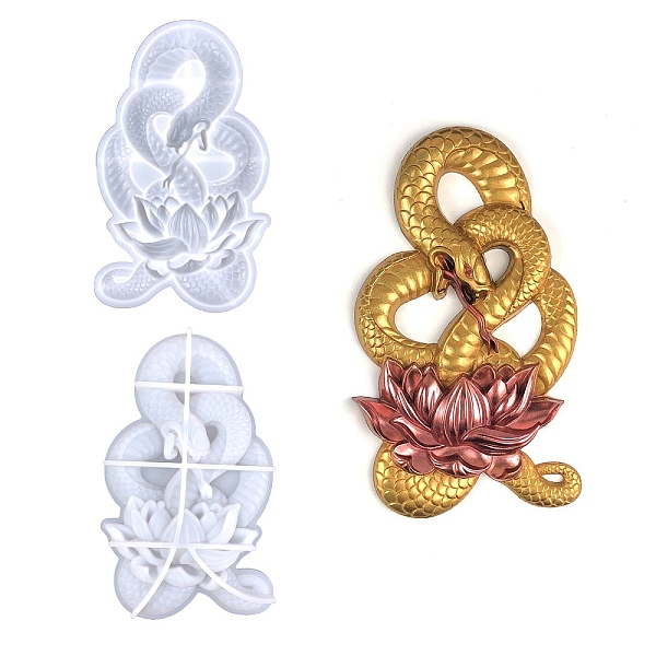 PandaHall DIY Snake & Lotus Wall Decoration Silicone Molds, Resin Casting Molds, for UV Resin, Epoxy Resin Craft Making, Dark Turquoise...
PandaHall DIY Snake & Lotus Wall Decoration Silicone Molds, Resin Casting Molds, for UV Resin, Epoxy Resin Craft Making, Dark Turquoise...