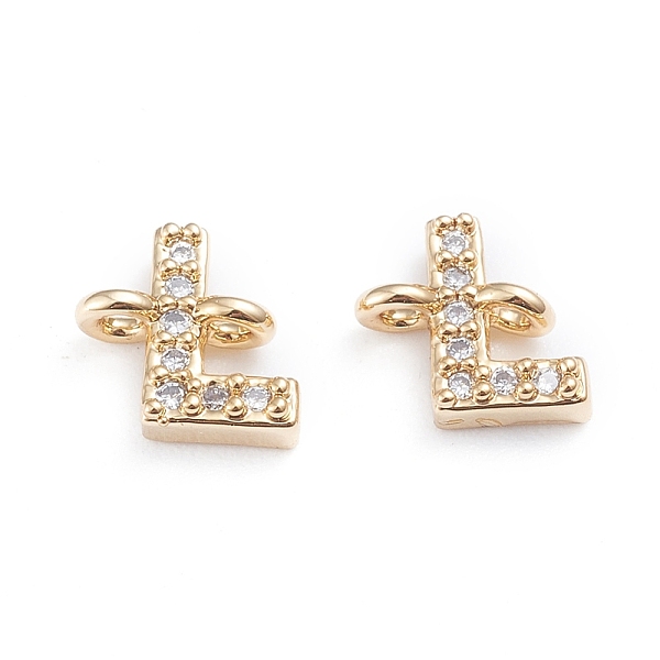 PandaHall Brass Micro Pave Cubic Zirconia Links Connectors, Long-Lasting Plated, Letter, Clear, Real 18K Gold Plated, Letter.L, 7x7x2.8mm...
PandaHall Brass Micro Pave Cubic Zirconia Links Connectors, Long-Lasting Plated, Letter, Clear, Real 18K Gold Plated, Letter.L, 7x7x2.8mm...