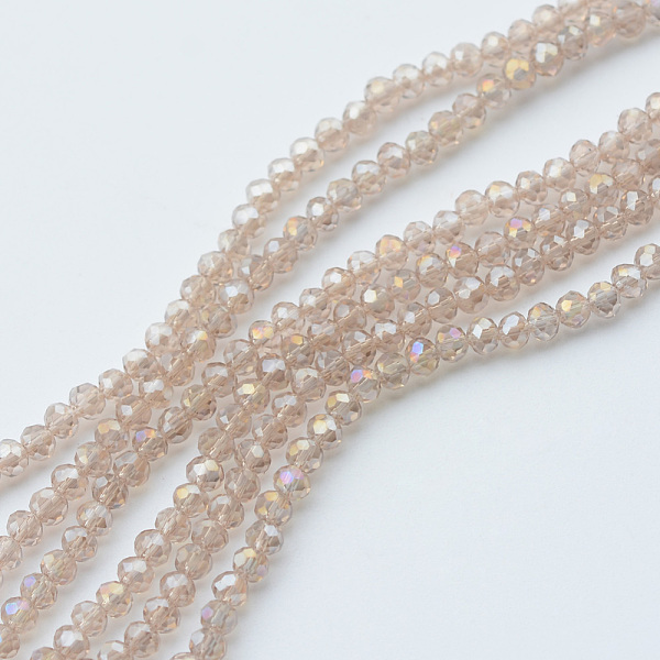 PandaHall Electroplate Glass Beads Strands, AB Color Plated, Faceted Rondelle, Linen, 3.5~4x2.5~3mm, Hole: 0.5mm, about 123~127pcs/strand..., Brown
PandaHall Electroplate Glass Beads Strands, AB Color Plated, Faceted Rondelle, Linen, 3.5~4x2.5~3mm, Hole: 0.5mm, about 123~127pcs/strand..., Brown