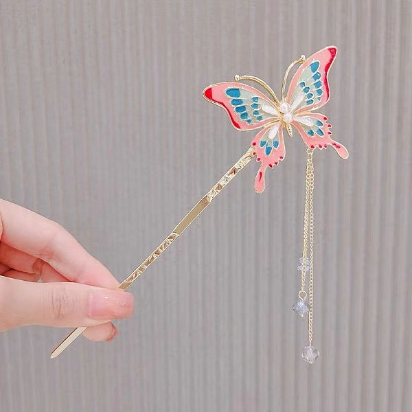 PandaHall Alloy Enamel Hair Sticks, Butterfly, Pearl Pink, 185x59mm Alloy Butterfly
PandaHall Alloy Enamel Hair Sticks, Butterfly, Pearl Pink, 185x59mm Alloy Butterfly