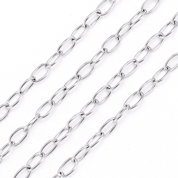 PandaHall 304 Stainless Steel Cable Chains, Soldered, with Card Paper, Oval, Stainless Steel Color, Links: 3x2x0.4mm, about 32.8 Feet...
PandaHall 304 Stainless Steel Cable Chains, Soldered, with Card Paper, Oval, Stainless Steel Color, Links: 3x2x0.4mm, about 32.8 Feet...
