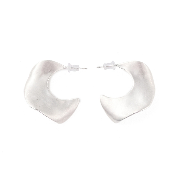 PandaHall Brass Stud Earrings, Irregular Semicircle, Platinum, 33x17mm Brass Nuggets
PandaHall Brass Stud Earrings, Irregular Semicircle, Platinum, 33x17mm Brass Nuggets