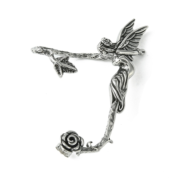 PandaHall 316 Surgical Stainless Steel Cuff Earrings, Flower, Left, Angel & Fairy, 63x48mm 316 Surgical Stainless Steel Angel & Fairy
PandaHall 316 Surgical Stainless Steel Cuff Earrings, Flower, Left, Angel & Fairy, 63x48mm 316 Surgical Stainless Steel Angel & Fairy