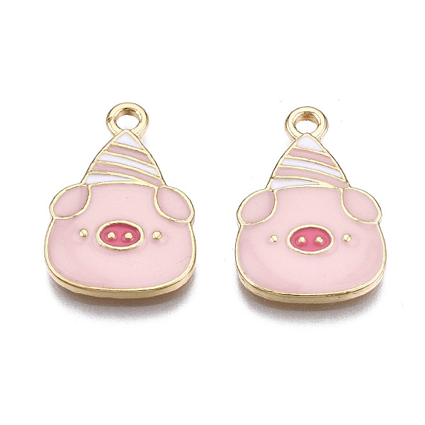 PandaHall Alloy Pendants, with Enamel, Cadmium Free & Lead Free, Light Gold, Pig, Pink, 20x13.5x2mm, Hole: 2mm Alloy+Enamel Pig Pink
PandaHall Alloy Pendants, with Enamel, Cadmium Free & Lead Free, Light Gold, Pig, Pink, 20x13.5x2mm, Hole: 2mm Alloy+Enamel Pig Pink