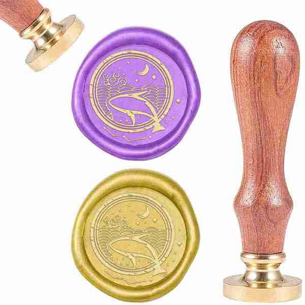 PandaHall DIY Scrapbook, Brass Wax Seal Stamp and Wood Handle Sets, Whale, Golden, 8.9x2.5cm, Stamps: 25x14.5mm Brass
PandaHall DIY Scrapbook, Brass Wax Seal Stamp and Wood Handle Sets, Whale, Golden, 8.9x2.5cm, Stamps: 25x14.5mm Brass