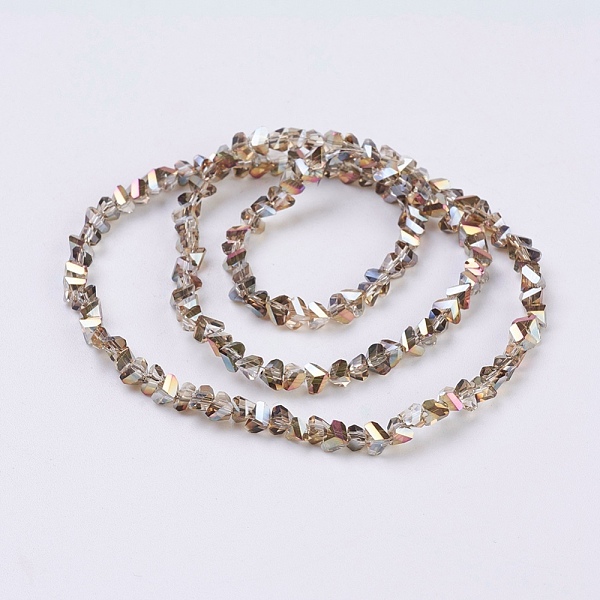 PandaHall Electroplate Glass Beads Strands, Half Rainbow Plated, Faceted, Triangle, Dark Khaki, 3x4x3mm, Hole: 1mm, about 149pcs/strand..., Yellow
PandaHall Electroplate Glass Beads Strands, Half Rainbow Plated, Faceted, Triangle, Dark Khaki, 3x4x3mm, Hole: 1mm, about 149pcs/strand..., Yellow