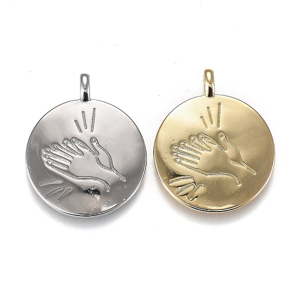 PandaHall Brass Pendants, Long-Lasting Plated, Cadmium Free & Lead Free, Flat Round with Handclap, Mixed Color, 29x24x2mm, Hole: 2x4mm Brass...
PandaHall Brass Pendants, Long-Lasting Plated, Cadmium Free & Lead Free, Flat Round with Handclap, Mixed Color, 29x24x2mm, Hole: 2x4mm Brass...