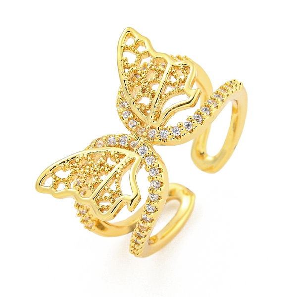 PandaHall 304 Stainless Steel Cubic Zirconia Open Cuff Ring for Women, Real 18K Gold Plated, Butterfly, 10mm Stainless Steel+Cubic Zirconia..., Clear
PandaHall 304 Stainless Steel Cubic Zirconia Open Cuff Ring for Women, Real 18K Gold Plated, Butterfly, 10mm Stainless Steel+Cubic Zirconia..., Clear