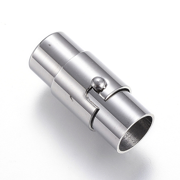 PandaHall 304 Stainless Steel Locking Tube Magnetic Clasps, Column, Stainless Steel Color, 18x8mm, Hole: 6mm Stainless Steel Column
PandaHall 304 Stainless Steel Locking Tube Magnetic Clasps, Column, Stainless Steel Color, 18x8mm, Hole: 6mm Stainless Steel Column
