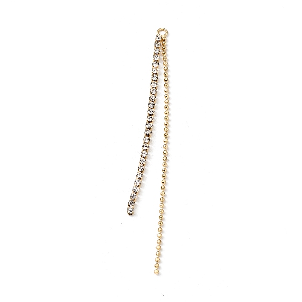 PandaHall Brass Rhinestone Chain Tassel Big Pendants, Golden, 67x3x1.5mm, Hole: 1.6mm Brass
PandaHall Brass Rhinestone Chain Tassel Big Pendants, Golden, 67x3x1.5mm, Hole: 1.6mm Brass