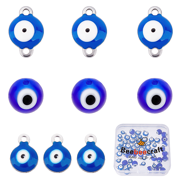 PandaHall Beebeecraft DIY Jewelry Making Finding Kit, Including Evil Eye Lampwork Round Bead, 304 Stainless Steel Enamel Links & Charms..., Blue
PandaHall Beebeecraft DIY Jewelry Making Finding Kit, Including Evil Eye Lampwork Round Bead, 304 Stainless Steel Enamel Links & Charms..., Blue
