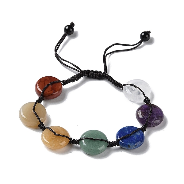 PandaHall Donut/Pi Disc Natural Mixed Gemstone Braided Bead Bracelets, Chakra Theme Adjustable Bracelet, Inner Diameter: 2~2-5/8 inch...
PandaHall Donut/Pi Disc Natural Mixed Gemstone Braided Bead Bracelets, Chakra Theme Adjustable Bracelet, Inner Diameter: 2~2-5/8 inch...