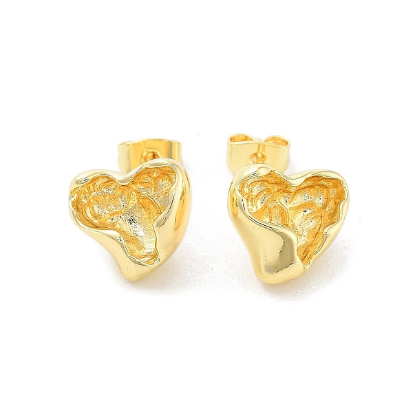 PandaHall Rack Plating Brass Stud Earring, Long-Lasting Plated, Heart, Golden, 11.5x12.5mm Brass Heart
PandaHall Rack Plating Brass Stud Earring, Long-Lasting Plated, Heart, Golden, 11.5x12.5mm Brass Heart