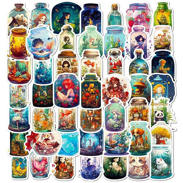 PandaHall Cartoon Paper Sticker, for DIY Scrapbooking, Craft, Magic Bottle with Animal/Plant/Human, Mixed Color, 50~54x23.5~52.5x0.1mm..., Multicolor
PandaHall Cartoon Paper Sticker, for DIY Scrapbooking, Craft, Magic Bottle with Animal/Plant/Human, Mixed Color, 50~54x23.5~52.5x0.1mm..., Multicolor