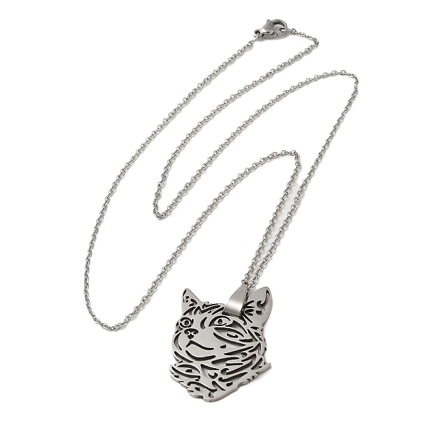 PandaHall 304 Stainless Steel Pendant Necklaces, Hollow Cat, Stainless Steel Color, 19.49 inch(49.5cm) 304 Stainless Steel Cat Shape
PandaHall 304 Stainless Steel Pendant Necklaces, Hollow Cat, Stainless Steel Color, 19.49 inch(49.5cm) 304 Stainless Steel Cat Shape