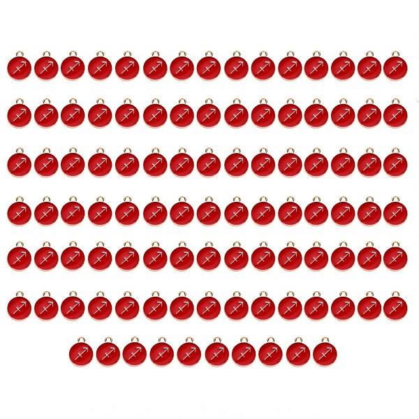 PandaHall Alloy Enamel Pendants, Flat Round with Constellation, Light Gold, Red, Sagittarius, 15x12x2mm, Hole: 1.5mm, 100pcs/Box...
PandaHall Alloy Enamel Pendants, Flat Round with Constellation, Light Gold, Red, Sagittarius, 15x12x2mm, Hole: 1.5mm, 100pcs/Box...