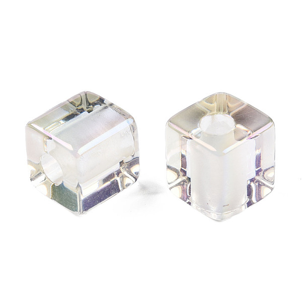 PandaHall Transparent Resin European Beads, Pearl Luster Plated, Large Hole Beads, Cube, Clear, 16x15.5x15.5mm, Hole: 6mm Resin Cube Clear 
PandaHall Transparent Resin European Beads, Pearl Luster Plated, Large Hole Beads, Cube, Clear, 16x15.5x15.5mm, Hole: 6mm Resin Cube Clear