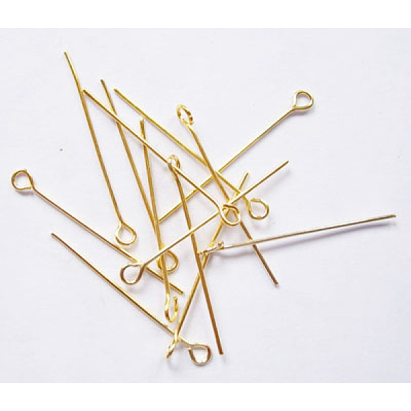 PandaHall Iron Eye Pin, Cadmium Free & Lead Free, Golden, 35x0.7mm, Hole: 2mm, about 700pcs/100g Iron
PandaHall Iron Eye Pin, Cadmium Free & Lead Free, Golden, 35x0.7mm, Hole: 2mm, about 700pcs/100g Iron