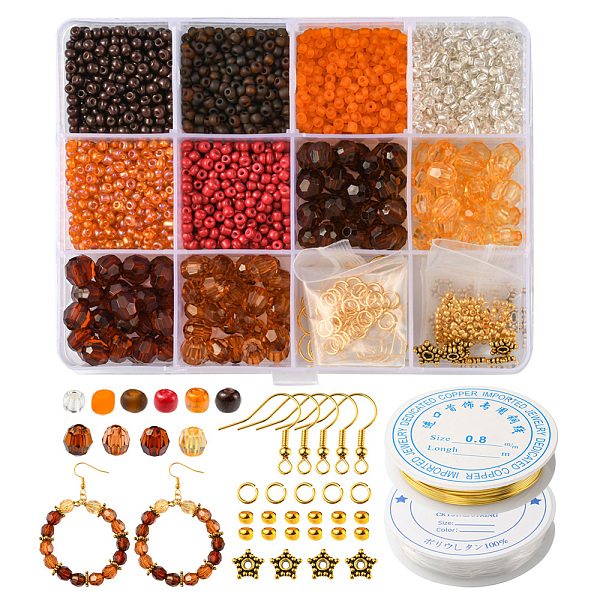 PandaHall DIY Thanksgiving Theme Earring Bracelet Making Kit, Including Acrylic & Glass Seed Round Beads, Elastic Thread, Iron Earring Hooks..., Multicolor
PandaHall DIY Thanksgiving Theme Earring Bracelet Making Kit, Including Acrylic & Glass Seed Round Beads, Elastic Thread, Iron Earring Hooks..., Multicolor