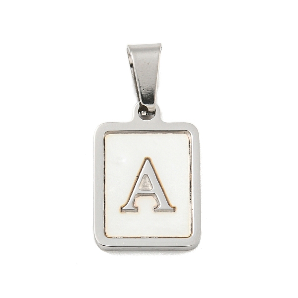 PandaHall Vacuum Plating 304 Stainless Steel Pave Natural White Shell Pendants, Rectangle with Letter Charms, Stainless Steel Color, Letter...
PandaHall Vacuum Plating 304 Stainless Steel Pave Natural White Shell Pendants, Rectangle with Letter Charms, Stainless Steel Color, Letter...