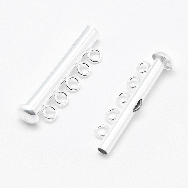 PandaHall Sterling Silver Slide Lock Clasps, Peyote Clasps, with 925 Stamp Silver, 30x11.5x6mm, Hole: 2mm Sterling Silver Silver
PandaHall Sterling Silver Slide Lock Clasps, Peyote Clasps, with 925 Stamp Silver, 30x11.5x6mm, Hole: 2mm Sterling Silver Silver