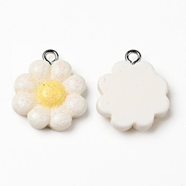 PandaHall Opaque Resin Pendants, Flower Charm, with Glitter Powder and Platinum Tone Iron Loops, White, Flower Pattern, 20.5x17.5x5.5mm...
PandaHall Opaque Resin Pendants, Flower Charm, with Glitter Powder and Platinum Tone Iron Loops, White, Flower Pattern, 20.5x17.5x5.5mm...
