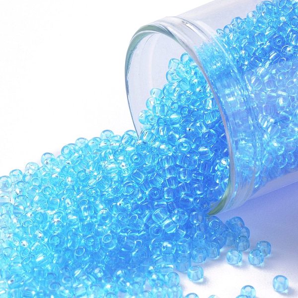 PandaHall TOHO Round Seed Beads, Japanese Seed Beads, (3) Transparent Aquamarine, 11/0, 2.2mm, Hole: 0.8mm, about 5555pcs/50g Glass Cyan
PandaHall TOHO Round Seed Beads, Japanese Seed Beads, (3) Transparent Aquamarine, 11/0, 2.2mm, Hole: 0.8mm, about 5555pcs/50g Glass Cyan