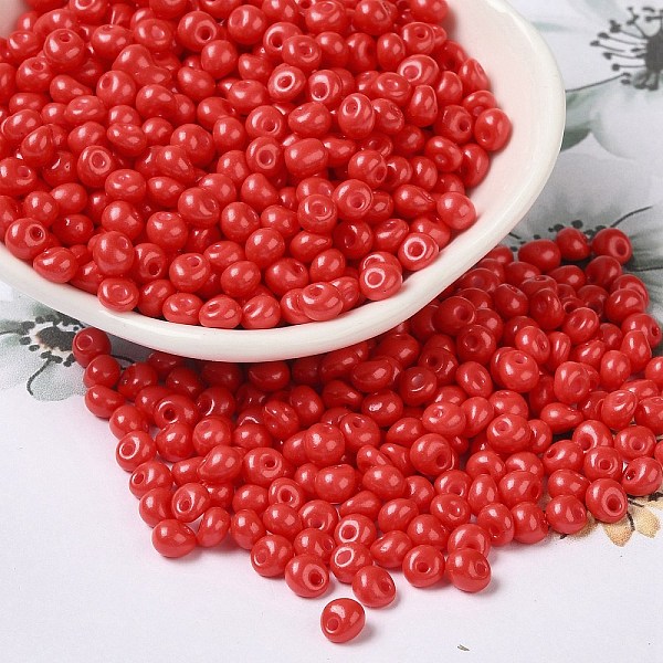 PandaHall 6/0 Opaque Baking Paint Glass Seed Beads, Teardrop, Red, 4.5~5x4x3~3.5mm, Hole: 0.9mm, about 5625Pcs/Pound Glass Teardrop Red
PandaHall 6/0 Opaque Baking Paint Glass Seed Beads, Teardrop, Red, 4.5~5x4x3~3.5mm, Hole: 0.9mm, about 5625Pcs/Pound Glass Teardrop Red