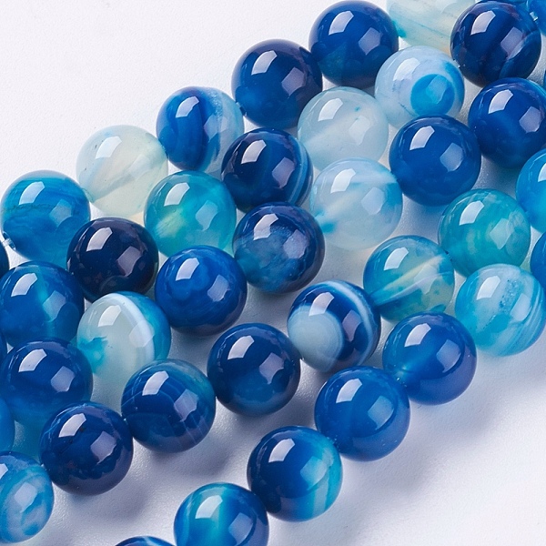 PandaHall Round Dyed Natural Striped Agate/Banded Agate Beads Strands, Royal Blue, 8mm, Hole: 1mm, about 48pcs/strand, 15.2 inch Banded...
PandaHall Round Dyed Natural Striped Agate/Banded Agate Beads Strands, Royal Blue, 8mm, Hole: 1mm, about 48pcs/strand, 15.2 inch Banded...