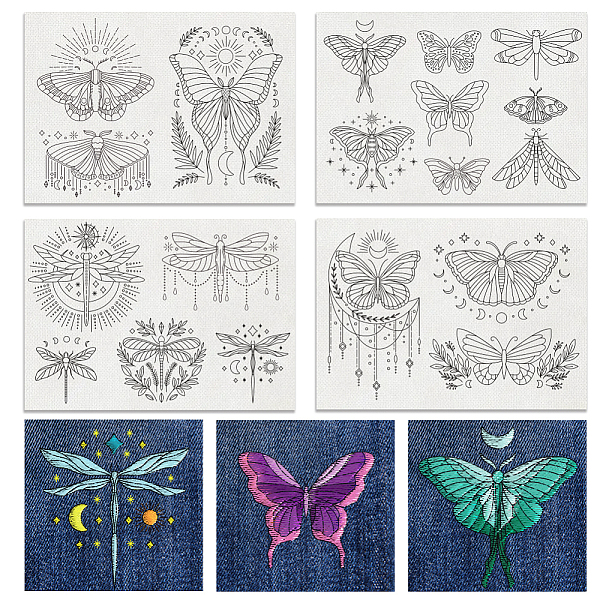 PandaHall 4 Sheets 11.6x8.2 Inch Stick and Stitch Embroidery Patterns, Non-woven Fabrics Water Soluble Embroidery Stabilizers, Butterfly...
PandaHall 4 Sheets 11.6x8.2 Inch Stick and Stitch Embroidery Patterns, Non-woven Fabrics Water Soluble Embroidery Stabilizers, Butterfly...