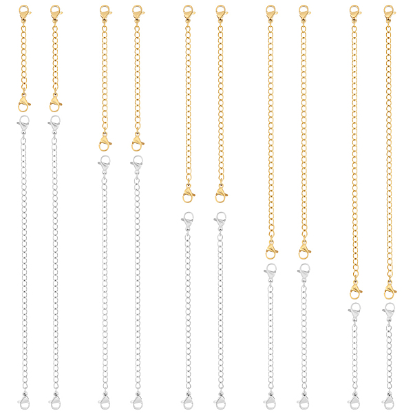 PandaHall Beebeecraft 20Pcs 5 Style Ion Plating(IP) 304 Stainless Steel Chain Extender, End Chains with Lobster Claw Clasp, Real Gold Plated...
PandaHall Beebeecraft 20Pcs 5 Style Ion Plating(IP) 304 Stainless Steel Chain Extender, End Chains with Lobster Claw Clasp, Real Gold Plated...