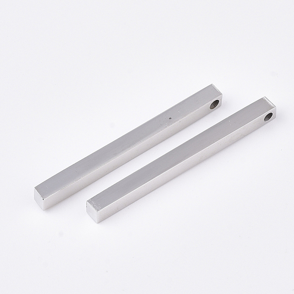 PandaHall 201 Stainless Steel Pendants, Bar, Stainless Steel Color, 35x3x3mm, Hole: 1.5mm 201 Stainless Steel Cuboid
PandaHall 201 Stainless Steel Pendants, Bar, Stainless Steel Color, 35x3x3mm, Hole: 1.5mm 201 Stainless Steel Cuboid