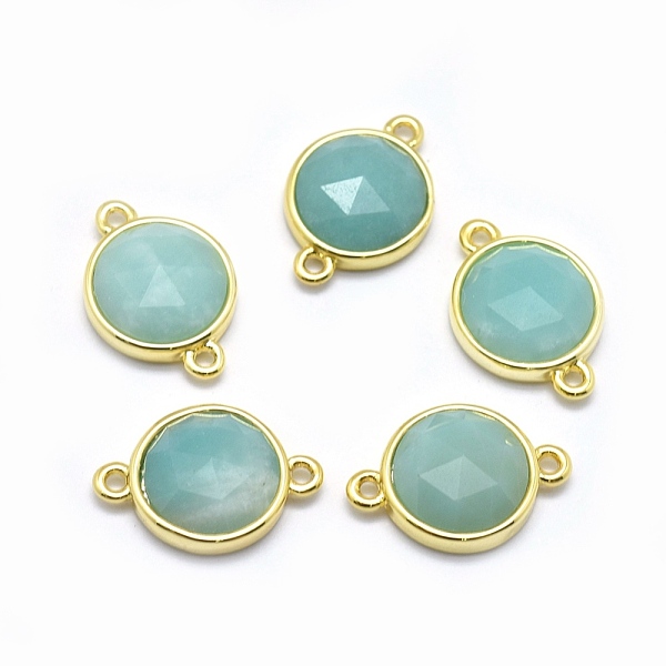 PandaHall Natural Amazonite Links connectors, with Golden Tone Brass Findings, Flat Round, Faceted, 11.5x17x4.5mm, Hole: 1.2mm Amazonite...
PandaHall Natural Amazonite Links connectors, with Golden Tone Brass Findings, Flat Round, Faceted, 11.5x17x4.5mm, Hole: 1.2mm Amazonite...