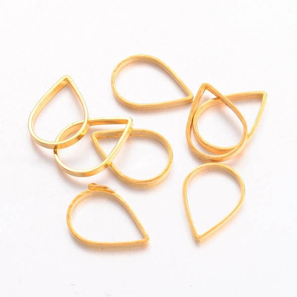PandaHall Brass Linking Rings, teardrop, plated in golden color, about 7mm wide, 11mm long, 1mm thick Brass Teardrop
PandaHall Brass Linking Rings, teardrop, plated in golden color, about 7mm wide, 11mm long, 1mm thick Brass Teardrop