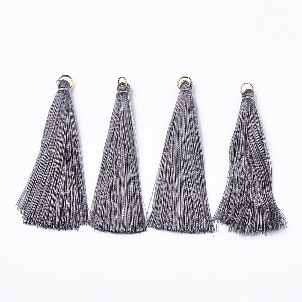 PandaHall Nylon Thread Tassel Big Pendants Decoration, with Brass Findings, Golden, Light Grey, 63~66x7mm, Hole: 7mm Nylon Gray
PandaHall Nylon Thread Tassel Big Pendants Decoration, with Brass Findings, Golden, Light Grey, 63~66x7mm, Hole: 7mm Nylon Gray